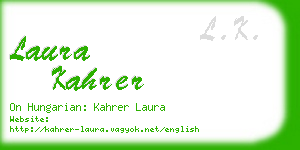 laura kahrer business card